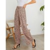 Whizmax Women's Wide Leg Pants Casual Palazzo Summer Flowy Pants Elastic High Waist Lounge Drawstring Long Trousers Black Spots M - 3 of 4