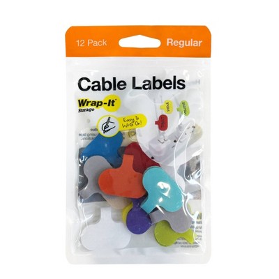 Wrap-It 12pk Storage Cable Labels Regular