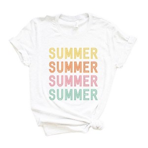 Simply Sage Market Women's Summer Stacked Colorful Short Sleeve Graphic Tee - 1 of 3