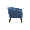 NicBex Velvet Accent Chair,Upholstered Living Room Chairs with Curved Button Tufted Back,Mid-Century Armchair,Accent Chairs for Living Room,Blue - 4 of 4