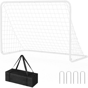 6x4FT Portable Soccer Goal, Backyard Soccer Net and Frame, Foldable Pop Up Soccer Nets Training Equipment Suitable with Carry Bag for Kids and Adults - 1 of 4