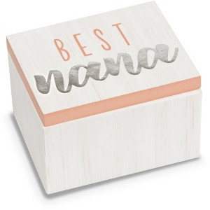 Pavilion Gift Company - Nana - 2.25" x 1.2" x 1.5" MDF Trinket Box - Decorative Boxes - 1 of 4
