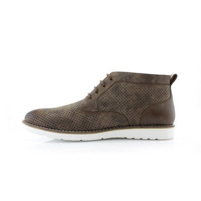 Polar Fox Mens Walker MPX506055 Mid-Top Perforated Casual Chukka Sneaker Boots, in Dark Brown, Size 11 — фото 4
