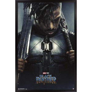 Trends International Marvel Cinematic Universe - Black Panther - Erik Killmonger One Sheet Framed Wall Poster Prints - 1 of 4