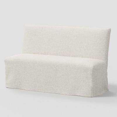 Replacement Slipcover Only for 57" Jean Dining Banquette in Performance Textured Weave Flax - Threshold™