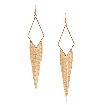 SOHI Women's Black Dangling Drop Earrings