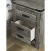 Signature Design by Ashley Frandern Two Drawer Nightstand - Rustic Warm Gray Finish with USB Charging Ports - 4 of 4