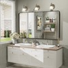 Apmir 51 in. W x 30 in. H Rectangular Aluminum Alloy Framed and Tempered Glass Wall Mirror in Matte Black - 2 of 4
