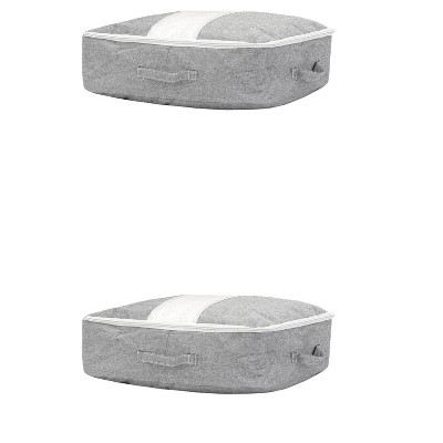 REGALWOVEN Non-Woven Fabric Foldable Storage Bags with Handles 2 Pcs