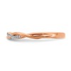 Black Bow Jewelry 2mm 14k Rose Gold 1/15 Ctw Diamond Stackable Twist Band - 3 of 4