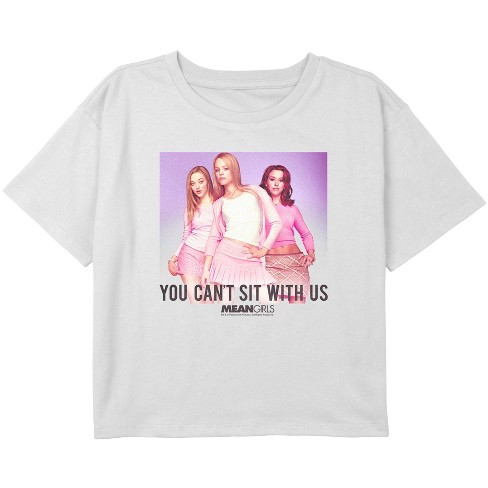 Girl's Mean Girls You Can't Sit With Us Plastics Poster Crop T-shirt ...