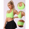 Allegra K Women's Halter Backless Ribbed Sports Bras Workout Fitness - 3 of 4
