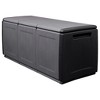 vidaXL Patio Storage Box 54.3 in.x20.9 in.x22.4 in. 87.2 gal Dark Gray and Black - 2 of 4