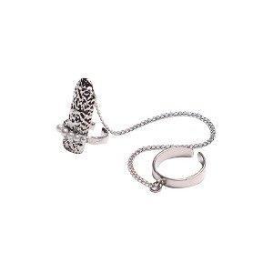 Women's Dented Wrap Nail Ring - Chalice Silver - 1 of 4