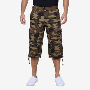 X RAY Men's Belted 18" Inseam Below Knee Long Cargo Shorts - 1 of 4