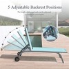 PAGED Outdoor Lounge Chair with Wheels and Side Table 5 Adjustable Position Patio Chair for Outside, Pool, Beach - 2 of 4