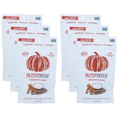 Superseedz Cinnamon and Sugar Gourmet Pumpkin Seeds - Case of 6/5 oz