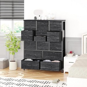 15-Drawer Fabric Storage Tower with 3 Sizes, Heavy-Duty Metal Frame, Anti-Tip Kit, Tool-Free Assembly, for Nursery, Bedroom, Closet - 1 of 4