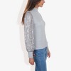Anna-Kaci Women's Mock Neck Top Sequin Detail Ribbed Knit Pullover - 4 of 4