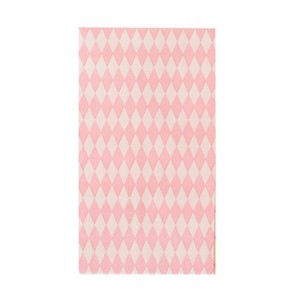 Jollity & Co. - Check It! Tickle Me Pink Harlequin Check Guest Napkins - Pack of 16 Paper Napkins - 1 of 3