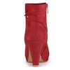 Allegra K Women's Slip-on Zip Round Toe Heel Ankle Boots - 4 of 4
