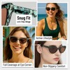 Polarized Cat Eye Sunglasses for Women – Oversized Green Cheetah Leopard Print Frame, Vintage Retro Big UV400 Shades - 2 of 4