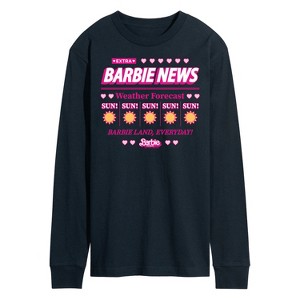 Men's - Barbie - Barbie Land New Weather Forecast Long Sleeve Graphic T-Shirt - 1 of 3