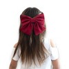 Summer Crystal - Elegant Oversized Satin Bow Barrette Hair Clip for Girls & Women - 1 Pack - 2 of 4