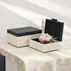 Cheung's Ellaran Set of 2 Black Shagreen and Cream Wicker Pattern Boxes - 2 of 4