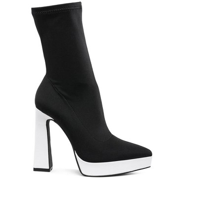 Rabha Contrasting Platform Detail Sock Boots