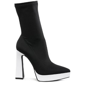 Rabha Contrasting Platform Detail Sock Boots - 1 of 4