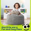 Itopfox Plush Memory Foam Bean Bag Chair with Removable Cover, Side Pocket & Carry Handle for Kids Playroom, Living Room, Bedroom in Grey - 3 of 4