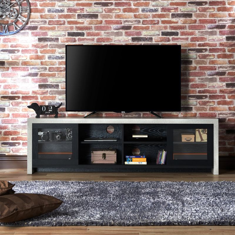 Briggin Industrial TV Stand for TVs up to 70&#34; Black - HOMES: Inside + Out, 6 of 8