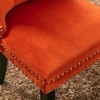 CAVINAS Modern High Back Tufted Solid Wood Dining Chair, Velvet Upholstered Seating for Dining with Nailhead Trim (set of 2) - 4 of 4