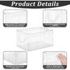 Aoibox Clear Collapsible Storage Baskets with Handles for Shelves Closet Organizers Decorative Plastic Bins 6 Pack - 3 of 4