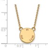 Black Bow Jewelry 14k Yellow Gold Plated Sterling Silver Pi Beta Phi Greek Life Necklace 18 Inch - 2 of 4