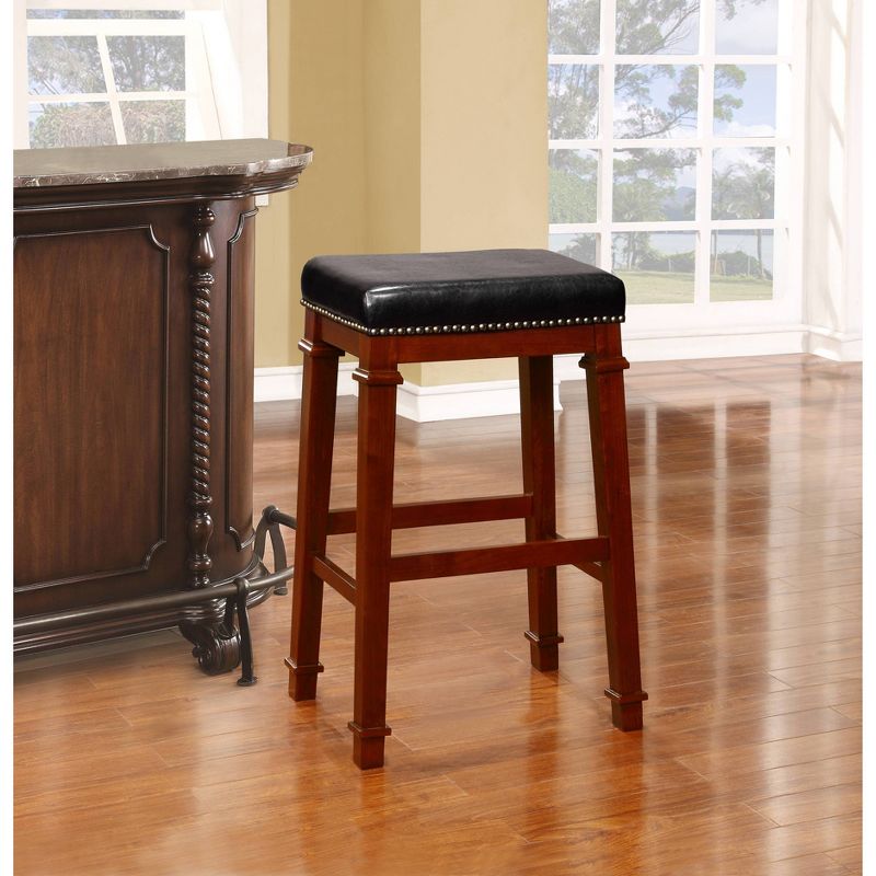 Kennedy Backless Barstool Wood - Linon, 4 of 11