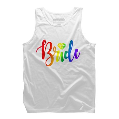 Adult Design By Humans Bride Pride Rainbow Wedding By Anhanva Tank Top