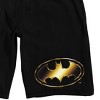 Batman Classic Bat Signal Men's Black Graphic Sleep Shorts - 2 of 4