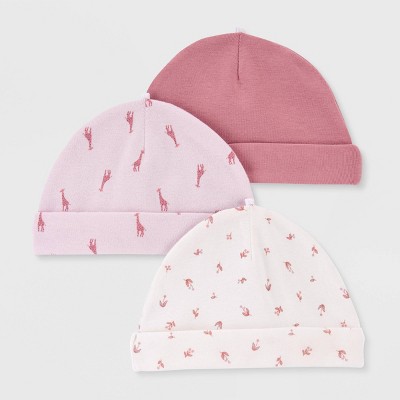 Image of Carter's Just One You® Baby 3pk Giraffe Cap - Pink