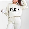 Simply Sage Market Paris France Eiffel Tower Lightweight Garment Dyed Sweatshirt - 2 of 4