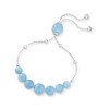 Ross-Simons 28.45 ct. t.w. Graduated Aquamarine Bead Bolo Bracelet in Sterling Silver Size - 3 of 4