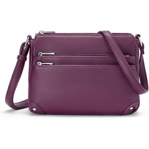 Crossbody Bags for Women, Medium Size Shoulder Handbags, Satchel Purse with Multi Zipper Pocket - 1 of 4