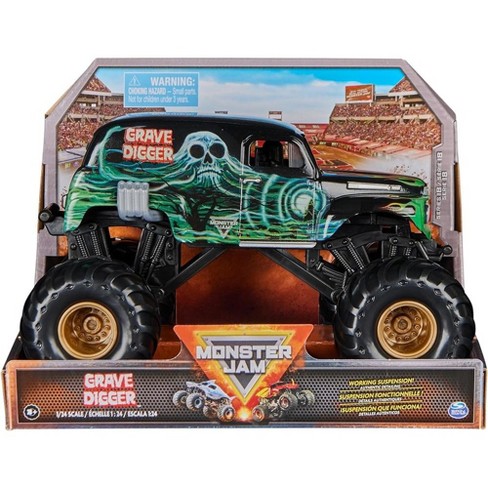 Monster Jam Official Grave Digger Monster Truck Collector Die cast Vehicle 1 24 Scale Kids Toys For Boys And Girls Ages 3 And Up Target