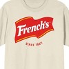 Men's French’s Tee - Logo text on Natural Tee - 2 of 4