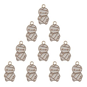 John Bead Sweet & Petite Halloween Small Simple Cute Charms 21.5x12mm Mummy 10 Pieces - 1 of 4