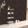 INFURNIC Decorative Bookshelf 5 Tier Ladder Shelf Office Furniture Bookcase Modern Metal Frame Storage, White, 13"*23"*52" - 4 of 4