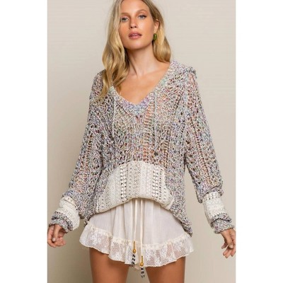 Women's Layered In Love Knit Pullover - POL