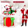 Costway 6 FT Christmas Inflatables Santa Claus with Helicopter on Gift Box - 3 of 4