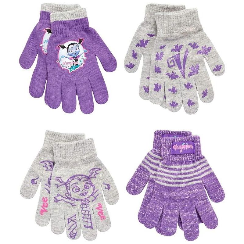 Disney Vampirina Girl's 4 Pack Gloves or Mittens Set, Kids Ages 2-7, 1 of 6